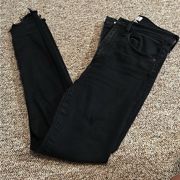 All black high waisted jean, Abercrombie 28 - Picture 1 of 1